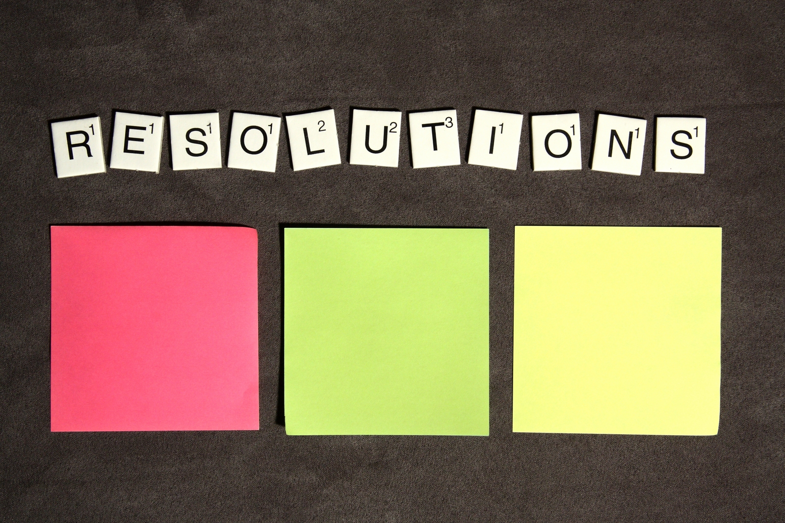 Scrabble Resolutions with Sticky Notes